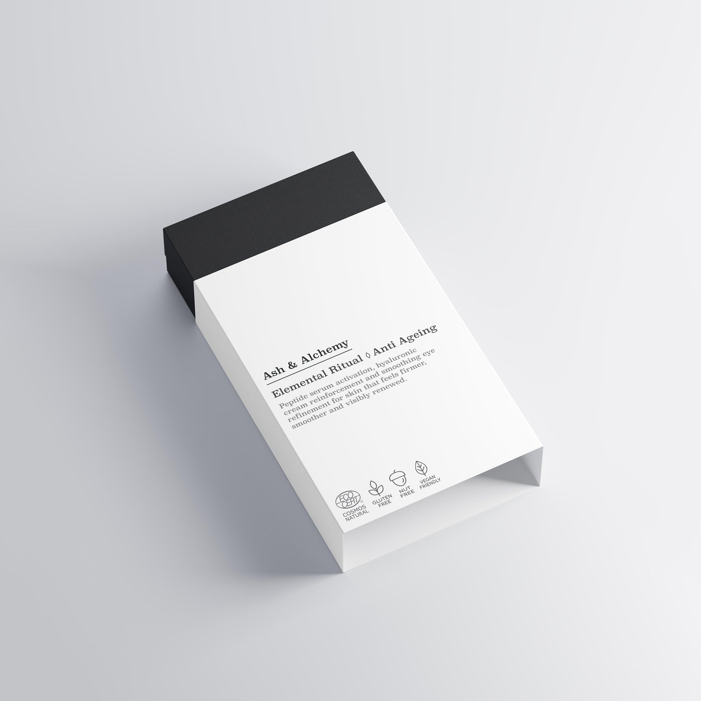 Elemental Ritual Anti-Ageing product packaging — men's firming routine by Ash & Alchemy